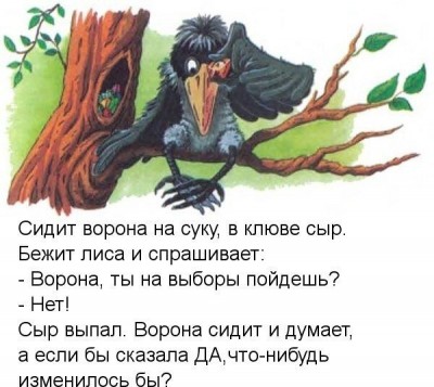 Сидит ворона на суку