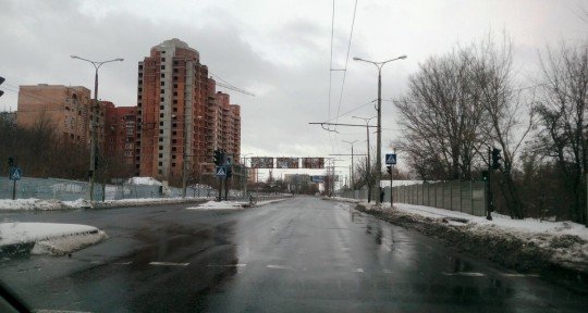 Пустующие улицы Донецка, по дороге от Маяка до ЖД-вокзала